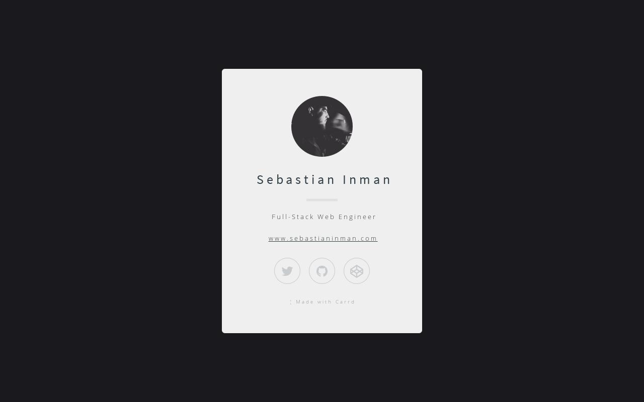 Carrd profile picture for @sebastian